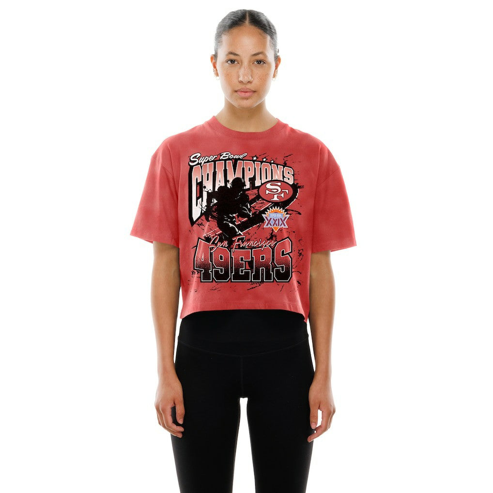 Women's Cropped Boxy Sport Classics Mineral Wash T-Shirt - San Francisco 49ers T-shirts