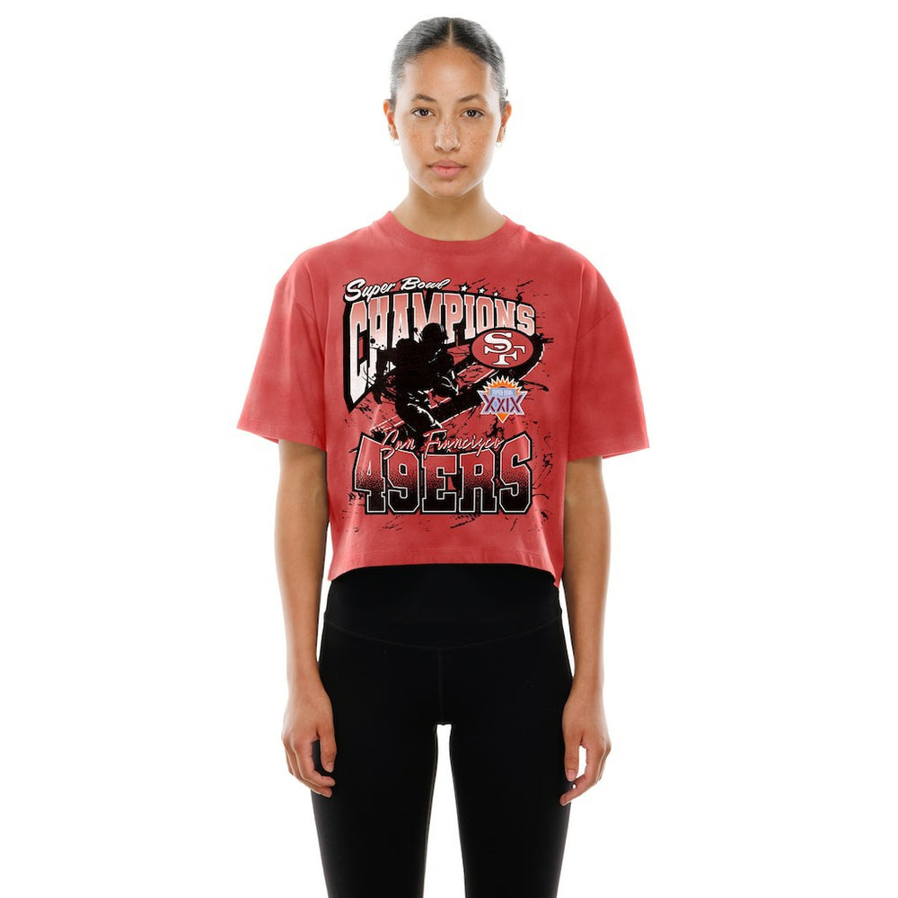 Women's Cropped Boxy Sport Classics Mineral Wash T-Shirt - San Francisco 49ers T-shirts