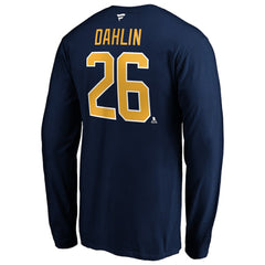 NHL Rasmus Dahlin Buffalo Sabres Fanatics Authentic Stack Name & Number T-Shirt