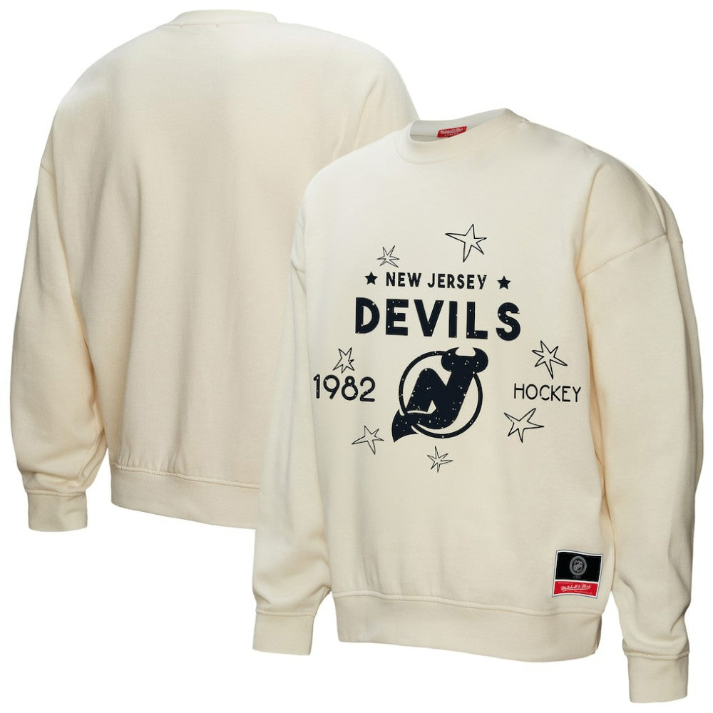 NHL New Jersey Devils Mitchell & Ness Women's Logo 3.0 Pullover Sweatshirt