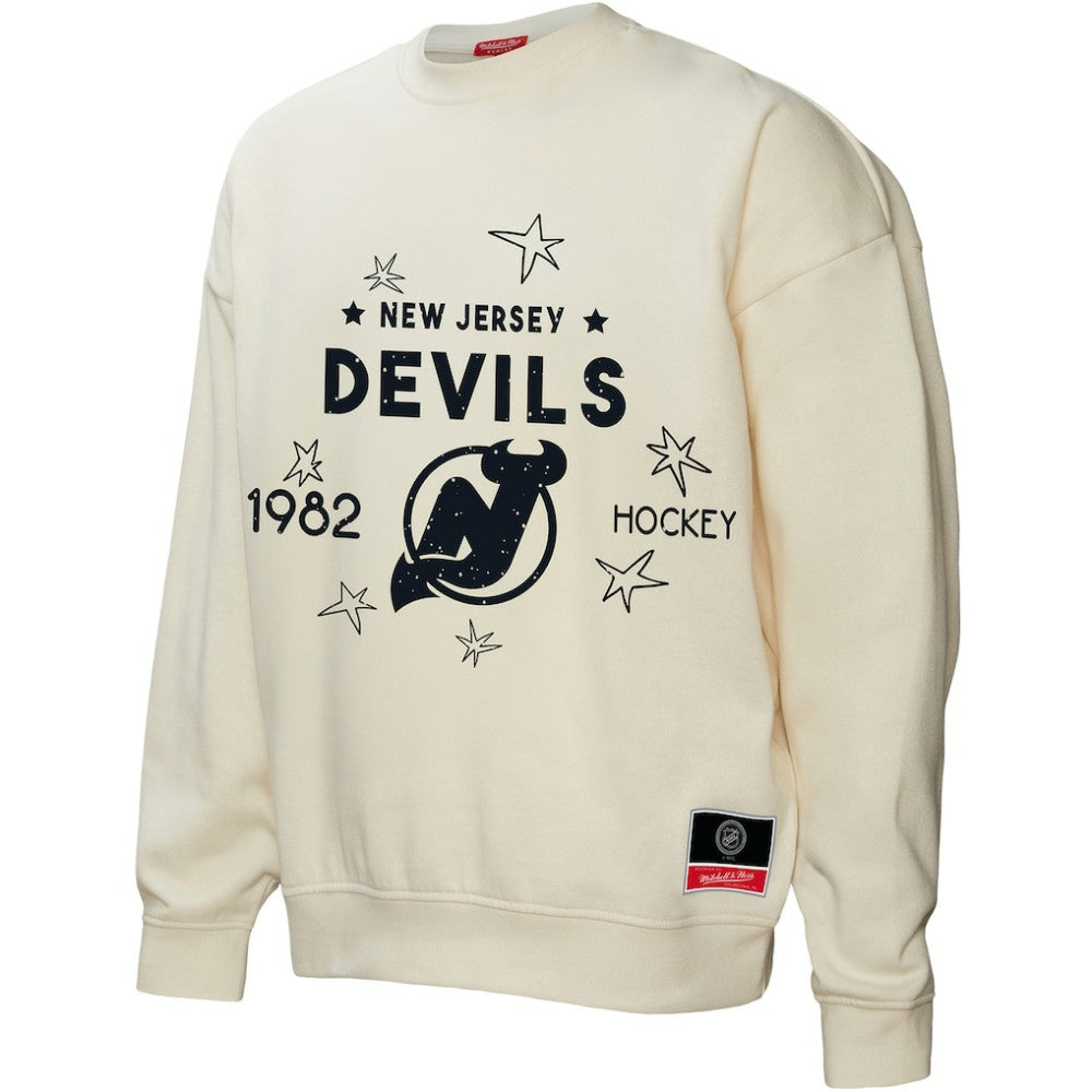 NHL New Jersey Devils Mitchell & Ness Women's Logo 3.0 Pullover Sweatshirt