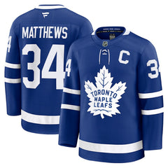NHL Auston Matthews Toronto Maple Leafs Fanatics Captain Patch Home Premium Jersey