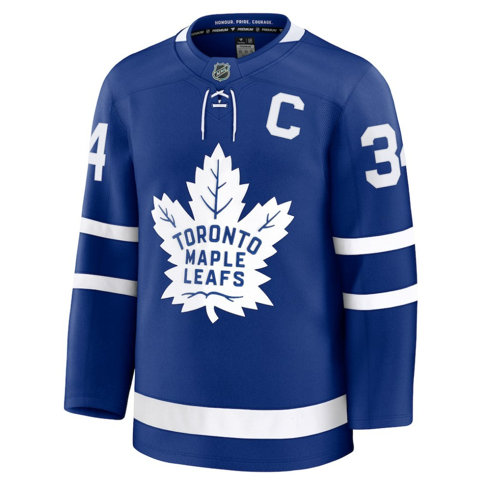 NHL Auston Matthews Toronto Maple Leafs Fanatics Captain Patch Home Premium Jersey