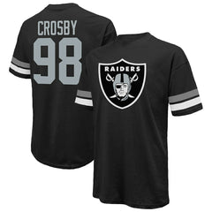 Maxx Crosby  Majestic Threads Name & Number Oversize Fit T-Shirt - Las Vegas Raiders T-shirts