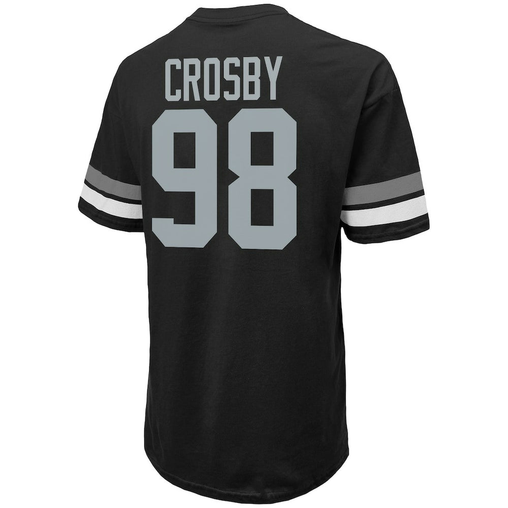 Maxx Crosby  Majestic Threads Name & Number Oversize Fit T-Shirt - Las Vegas Raiders T-shirts