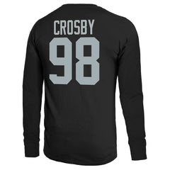 Maxx Crosby  Majestic Threads Name & Number Non-Distressed Long Sleeve T-Shirt - Las Vegas Raiders T-shirts