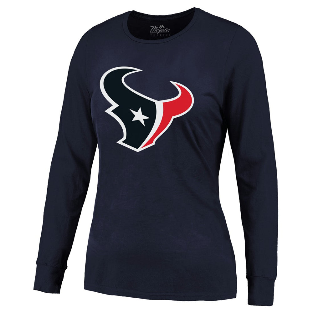 C.J. Stroud  Majestic Threads Women's Player Name & Number Long Sleeve T-Shirt - Houston Texans T-shirts