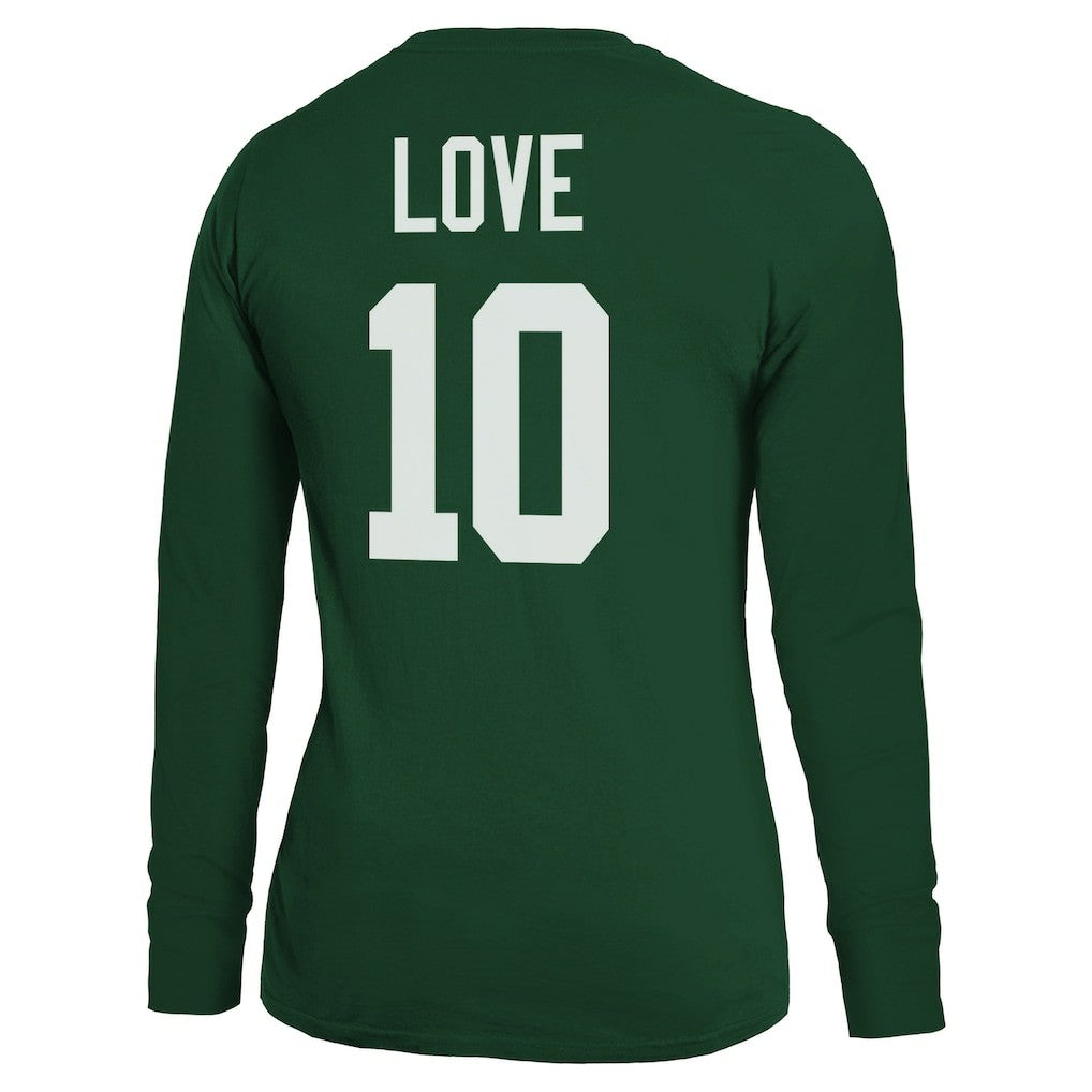 Jordan Love  Majestic Threads Women's Name & Number Long Sleeve T-Shirt - Green Bay Packers T-shirts