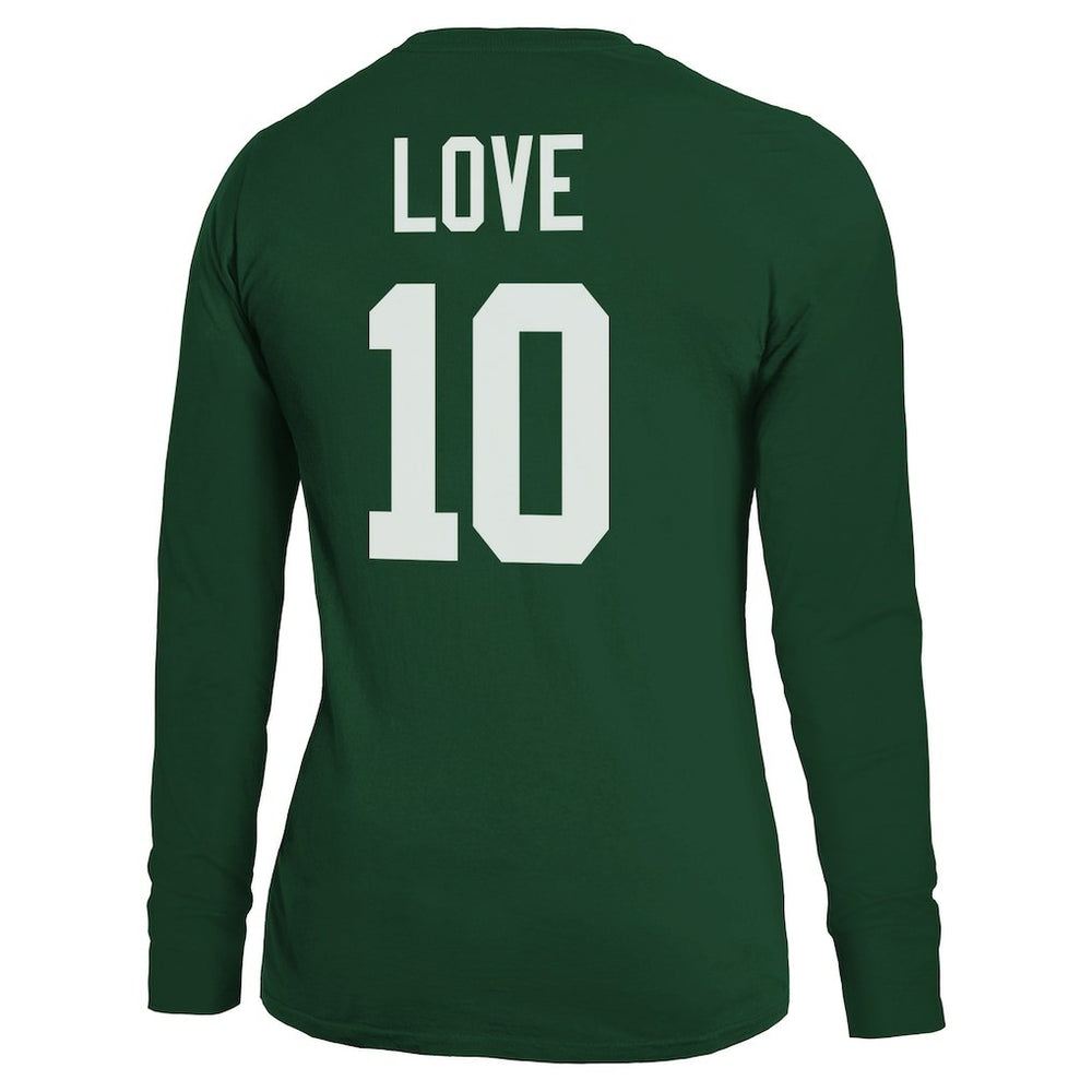 Jordan Love  Majestic Threads Women's Name & Number Long Sleeve T-Shirt - Green Bay Packers T-shirts