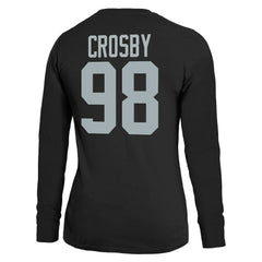 Maxx Crosby  Majestic Threads Women's Player Name & Number Long Sleeve T-Shirt - Las Vegas Raiders T-shirts
