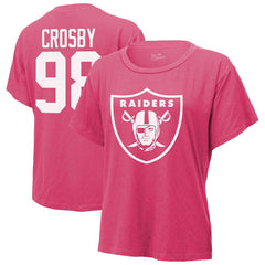 Maxx Crosby  Majestic Threads Women's Name & Number T-Shirt - Las Vegas Raiders T-shirts
