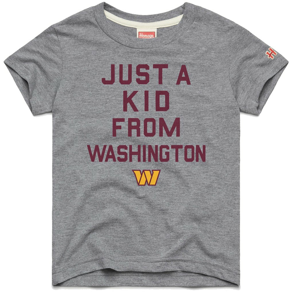 Homage Youth Just a Kid Tri-Blend T-Shirt - Washington Commanders T-shirts