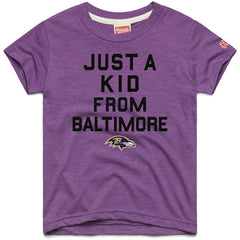 Homage Youth Just a Kid Tri-Blend T-Shirt - Baltimore Ravens T-shirts