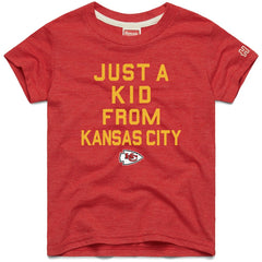 Homage Youth Just a Kid Tri-Blend T-Shirt - Kansas City Chiefs T-shirts