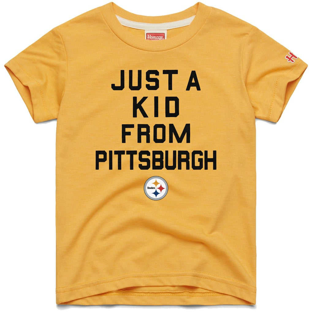 Homage Youth Just a Kid Tri-Blend T-Shirt - Pittsburgh Steelers T-shirts