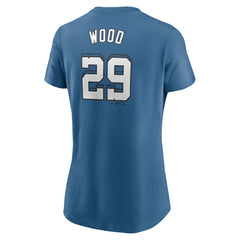 Blue James Wood Washington Nationals Nike Women's 2025 City Connect Fuse Name & Number T-Shirt
