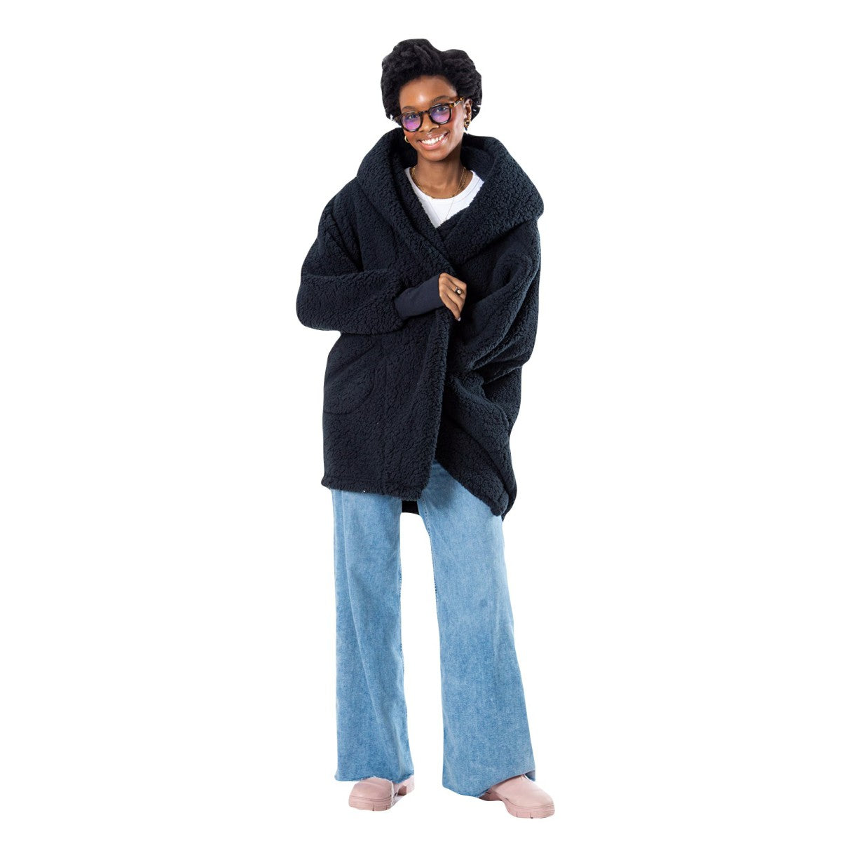 The Best Lounger in the World By Jill Martin Phoenix Suns Unisex Navy Oversized Open-Front Hoodie Sweater discount
