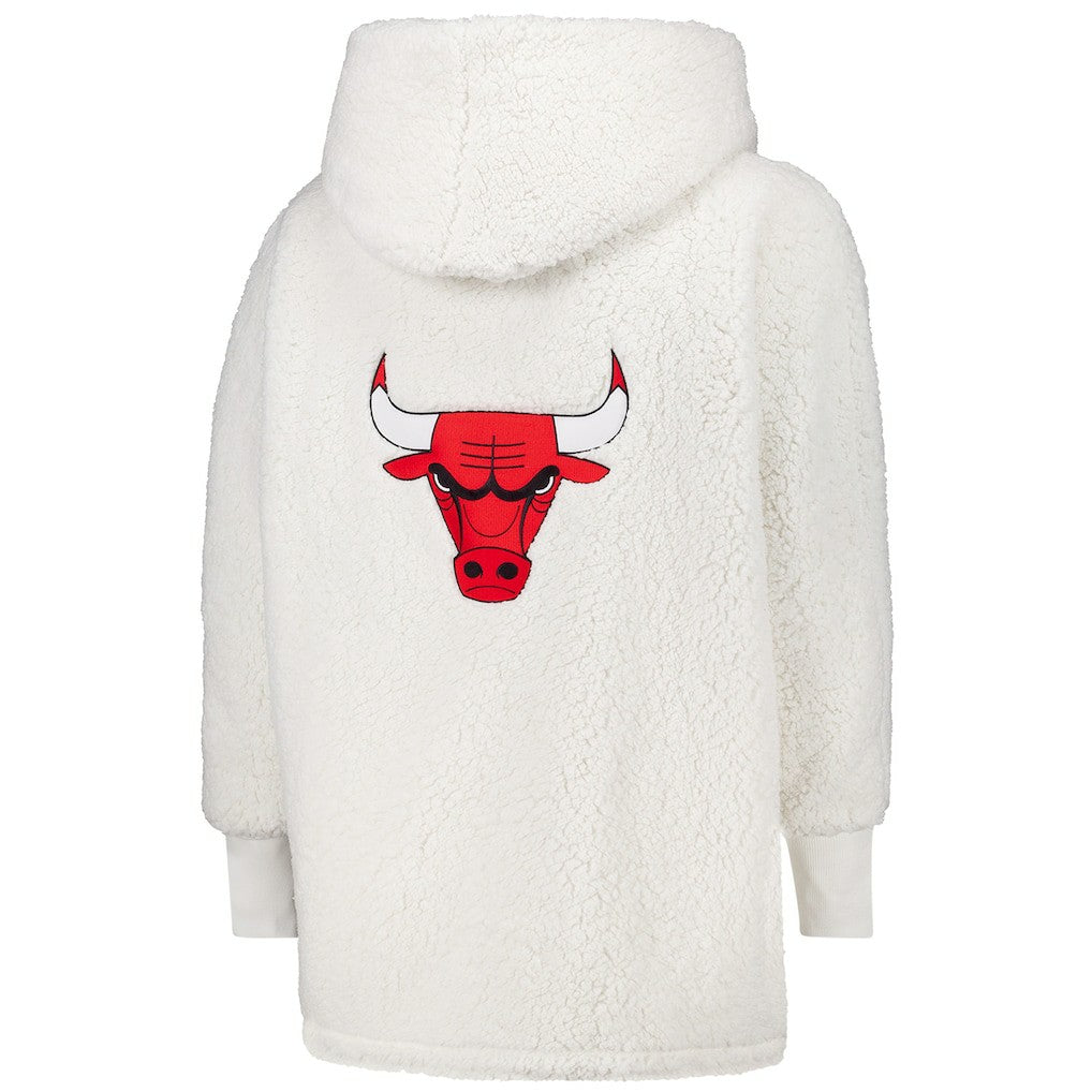 The Best Lounger in the World By Jill Martin Chicago Bulls Unisex Cream Oversized Open-Front Hoodie Sweater on sale