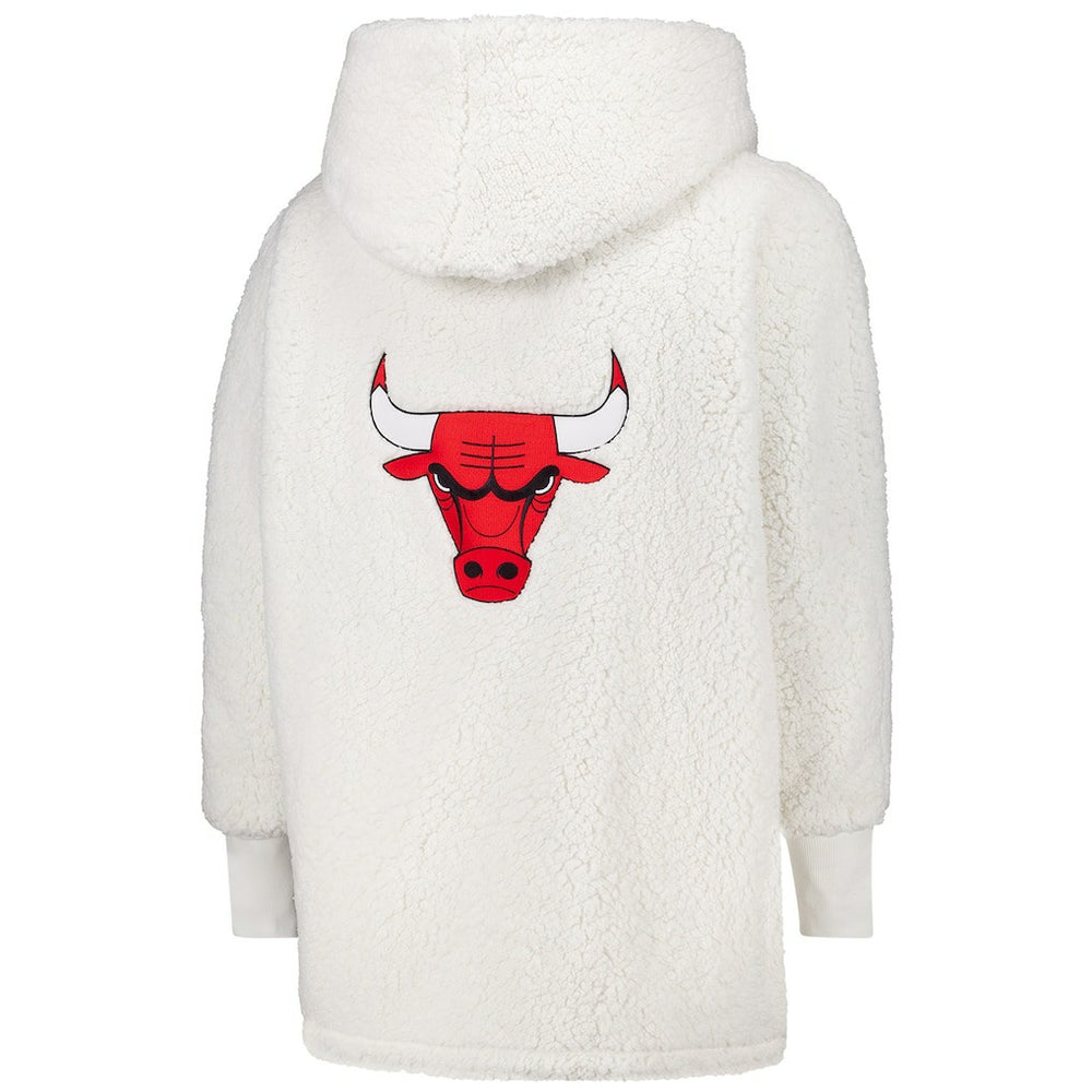 The Best Lounger in the World By Jill Martin Chicago Bulls Unisex Cream Oversized Open-Front Hoodie Sweater on sale