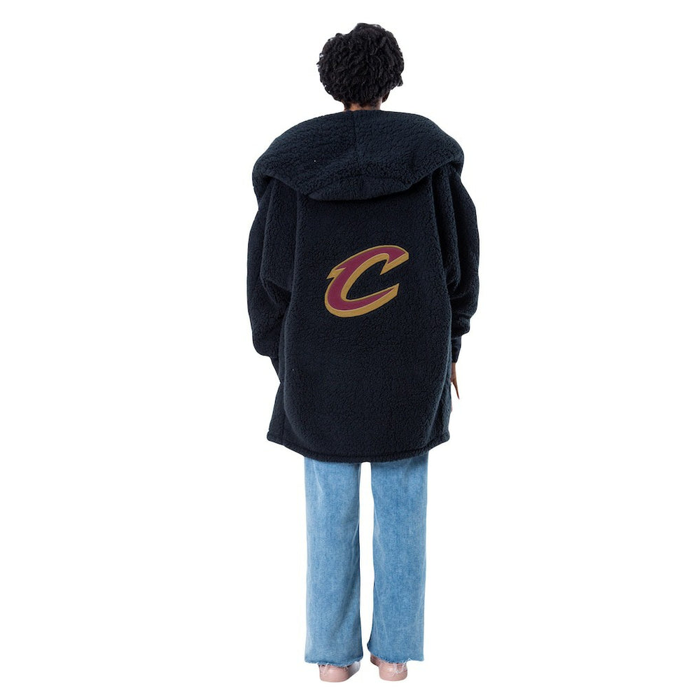 The Best Lounger in the World By Jill Martin Cleveland Cavaliers Unisex Black Oversized Open-Front Hoodie Sweater shop