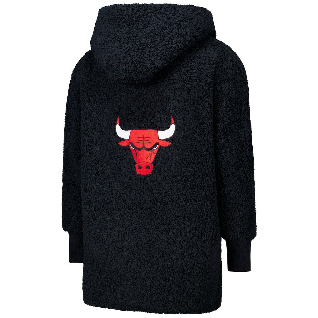 The Best Lounger in the World By Jill Martin Chicago Bulls Unisex Black Oversized Open-Front Hoodie Sweater cheap