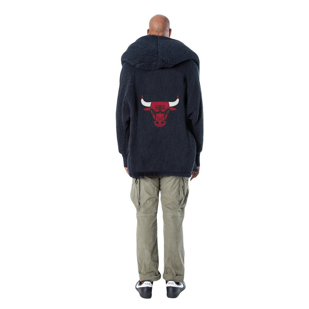 The Best Lounger in the World By Jill Martin Chicago Bulls Unisex Black Oversized Open-Front Hoodie Sweater cheap