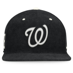 Black Washington Nationals Nike Pro Corduroy Structured Snapback Hat
