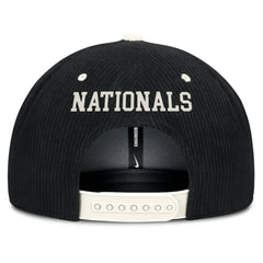 Black Washington Nationals Nike Pro Corduroy Structured Snapback Hat