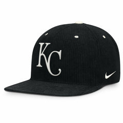 Black Kansas City Royals Nike Pro Corduroy Structured Snapback Hat