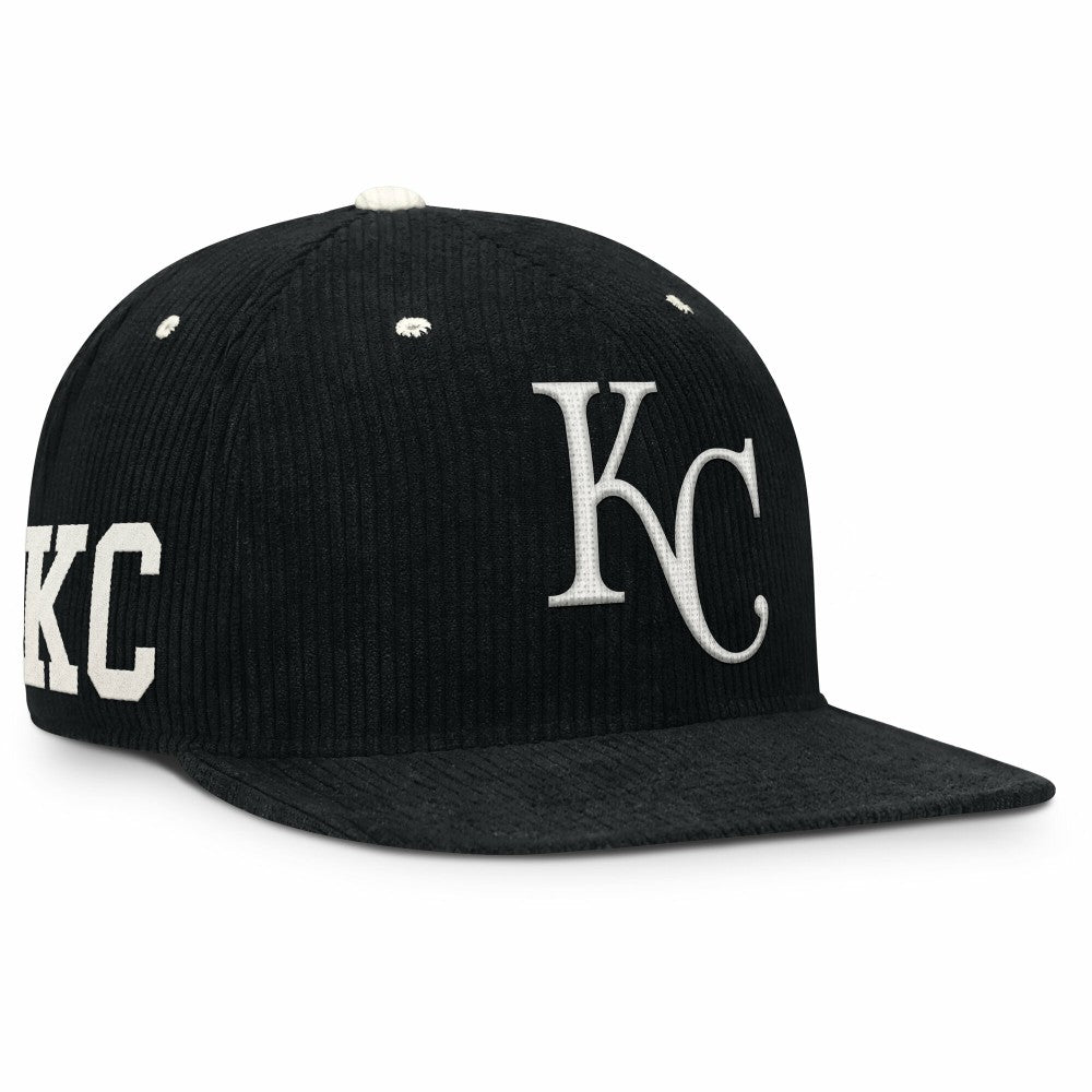 Black Kansas City Royals Nike Pro Corduroy Structured Snapback Hat