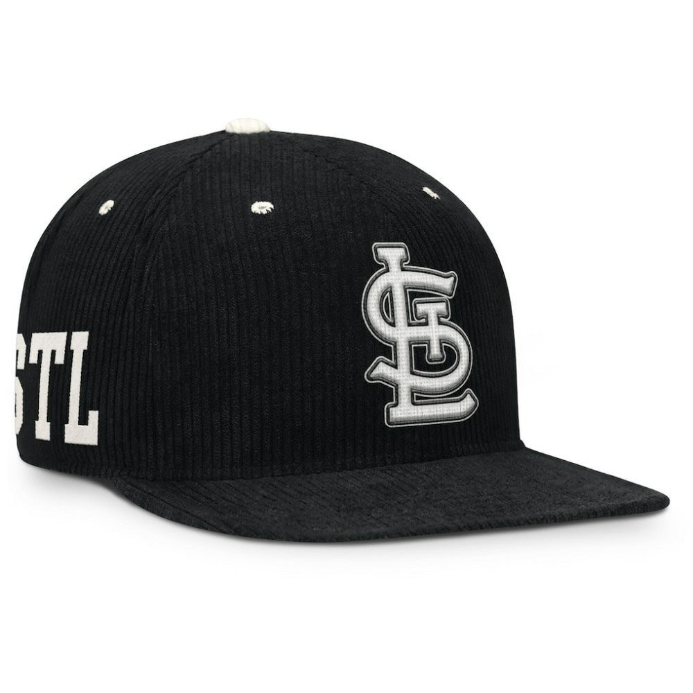 Black St. Louis Cardinals Nike Pro Corduroy Structured Snapback Hat