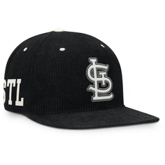 Black St. Louis Cardinals Nike Pro Corduroy Structured Snapback Hat