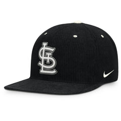 Black St. Louis Cardinals Nike Pro Corduroy Structured Snapback Hat
