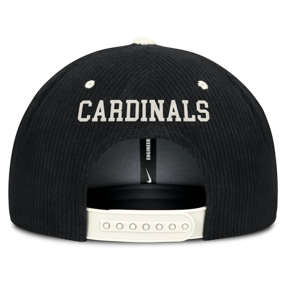 Black St. Louis Cardinals Nike Pro Corduroy Structured Snapback Hat