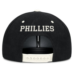 Black Philadelphia Phillies Nike Pro Corduroy Structured Snapback Hat