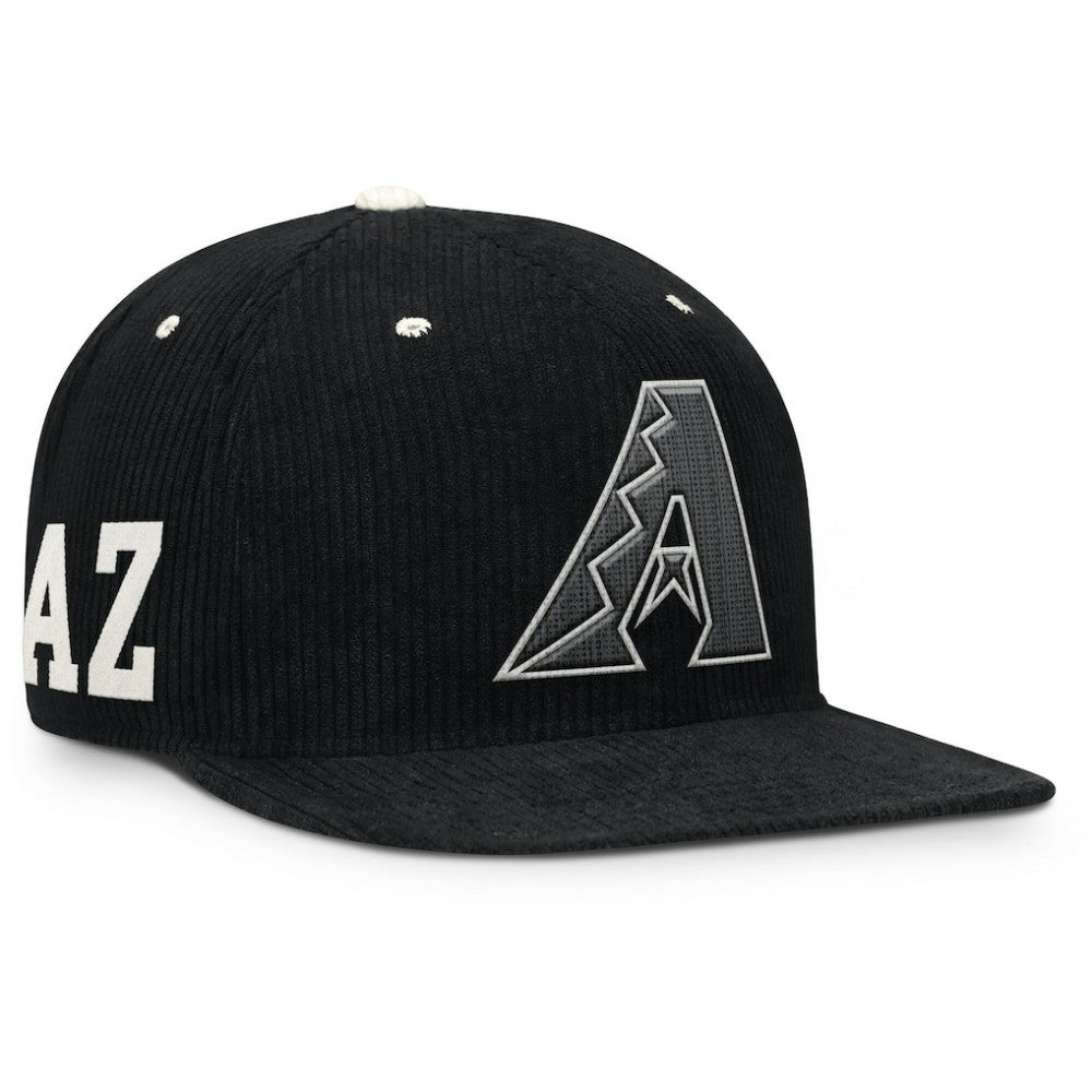 Black Arizona Diamondbacks Nike Pro Corduroy Structured Snapback Hat