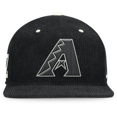 Black Arizona Diamondbacks Nike Pro Corduroy Structured Snapback Hat