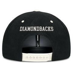 Black Arizona Diamondbacks Nike Pro Corduroy Structured Snapback Hat