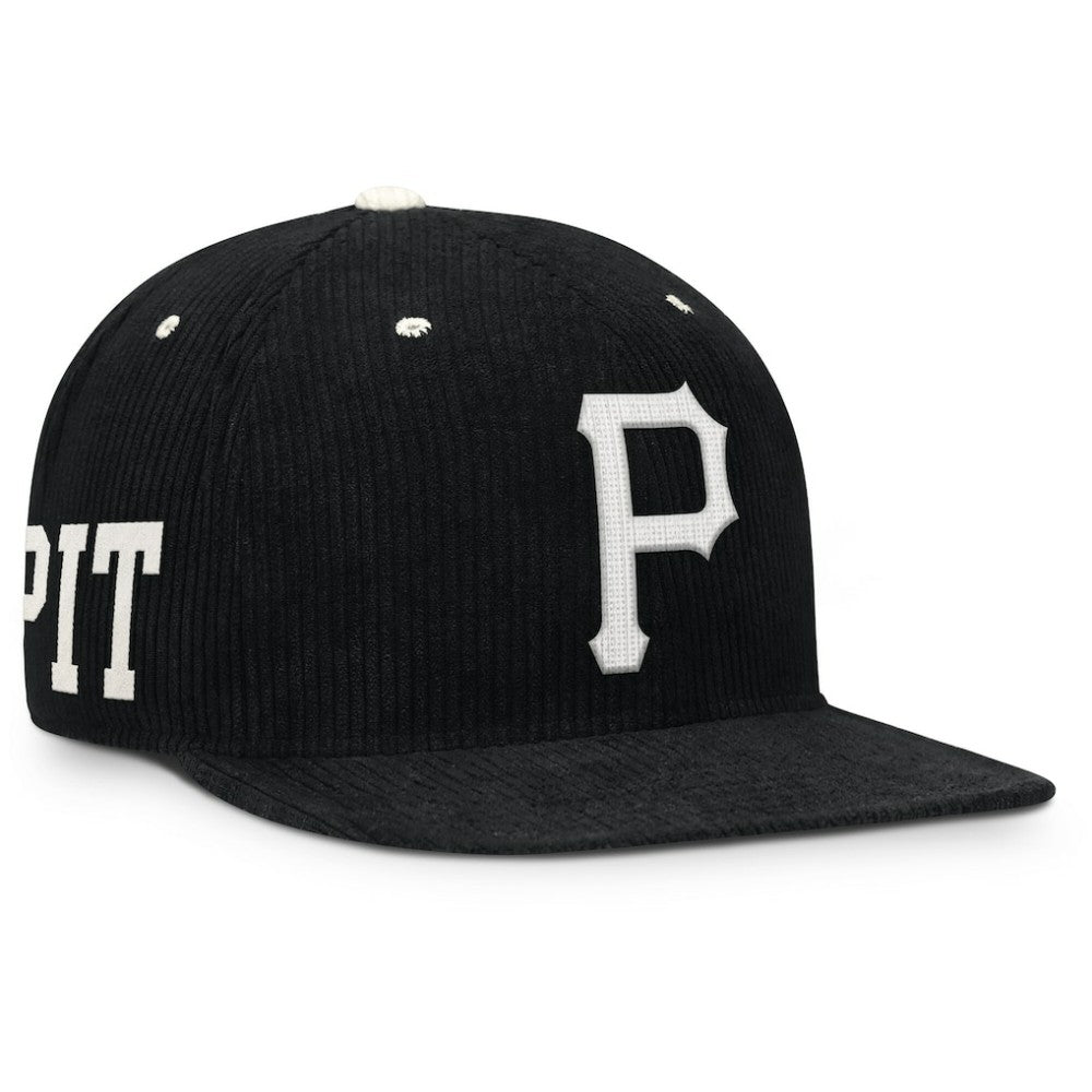 Black Pittsburgh Pirates Nike Pro Corduroy Structured Snapback Hat