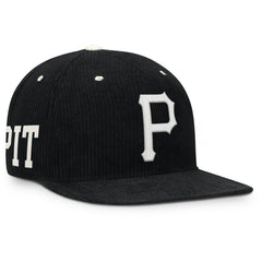 Black Pittsburgh Pirates Nike Pro Corduroy Structured Snapback Hat