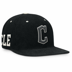 Black Cleveland Guardians Nike Pro Corduroy Structured Snapback Hat