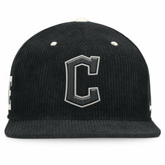 Black Cleveland Guardians Nike Pro Corduroy Structured Snapback Hat