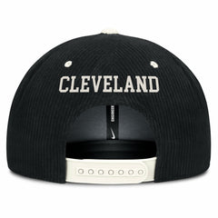 Black Cleveland Guardians Nike Pro Corduroy Structured Snapback Hat