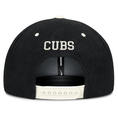 Black Chicago Cubs Nike Pro Corduroy Structured Snapback Hat