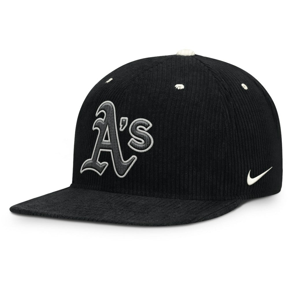 Black Athletics Nike Pro Corduroy Structured Snapback Hat