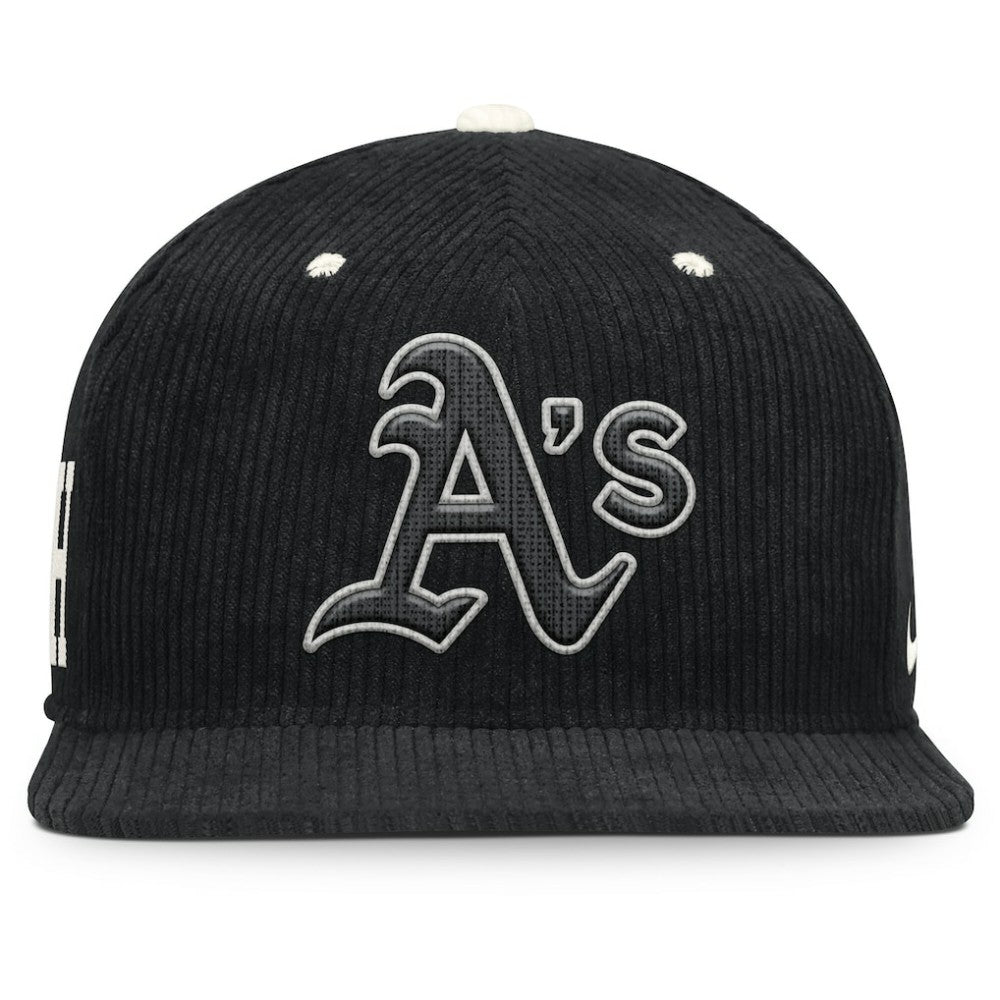 Black Athletics Nike Pro Corduroy Structured Snapback Hat