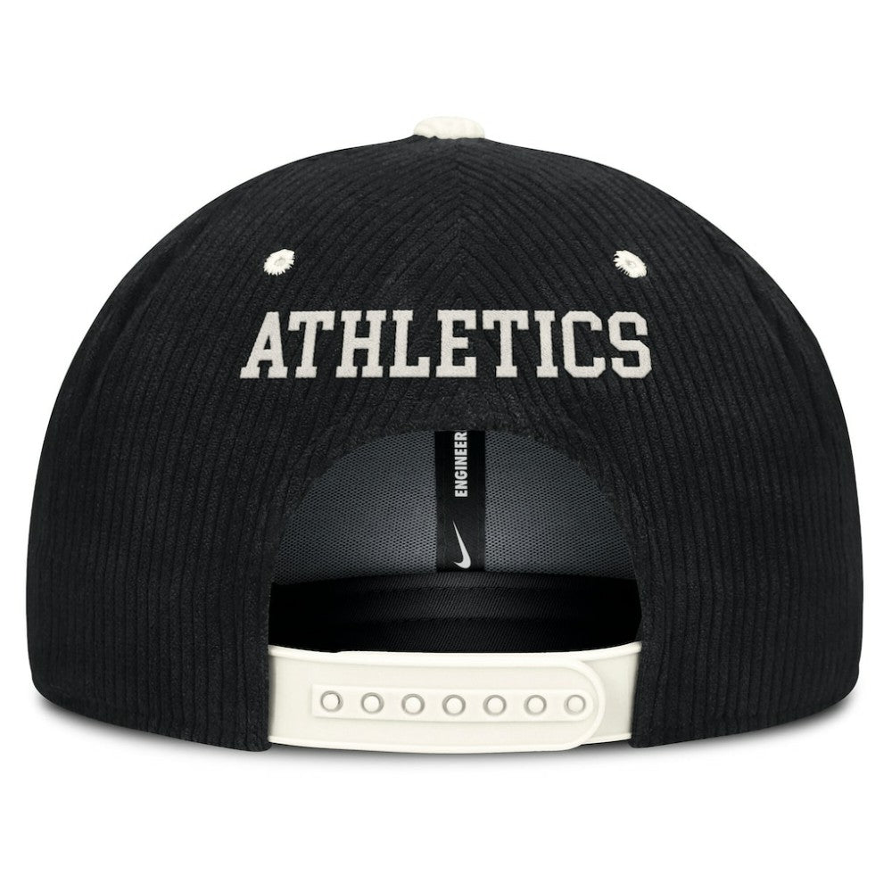 Black Athletics Nike Pro Corduroy Structured Snapback Hat