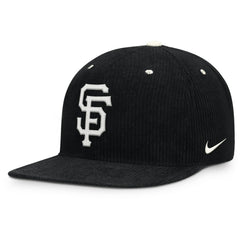 Black San Francisco Giants Nike Pro Corduroy Structured Snapback Hat