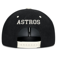 Black Houston Astros Nike Pro Corduroy Structured Snapback Hat
