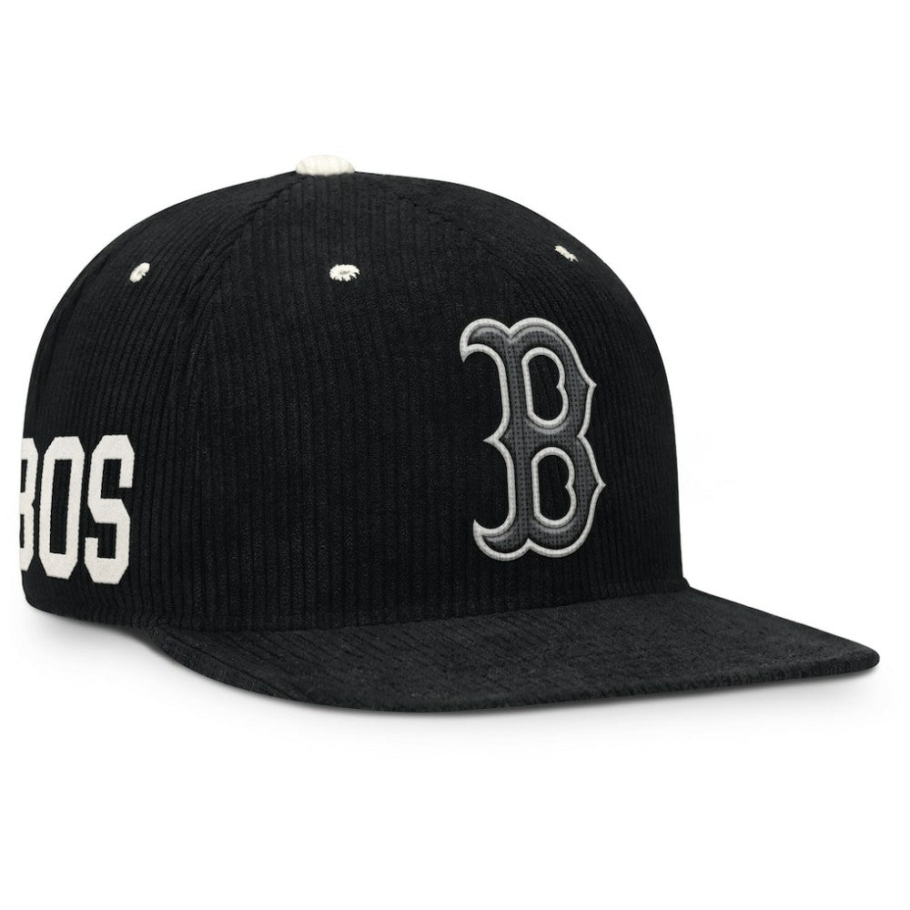 Black Boston Red Sox Nike Pro Corduroy Structured Snapback Hat